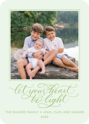 Let your Heart be Light Card