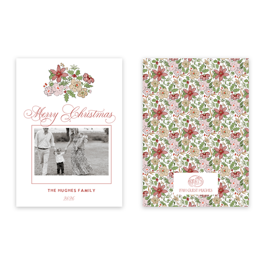 Liberty Florals Horizontal Photo Card