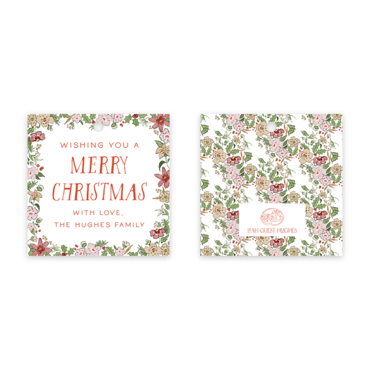 Merry Christmas Liberty Florals Tags