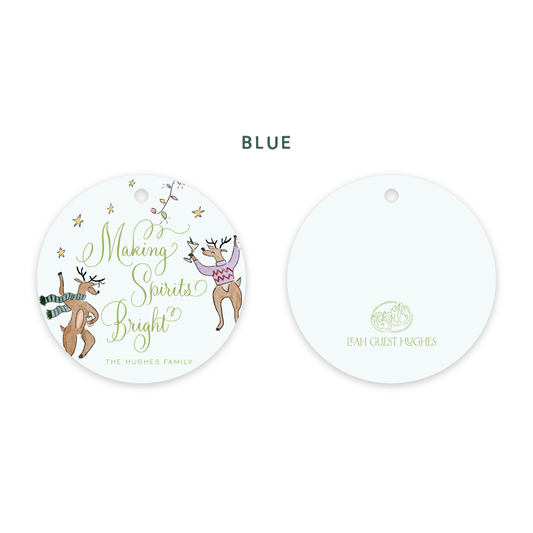 Making Spirits Bright Round Tags