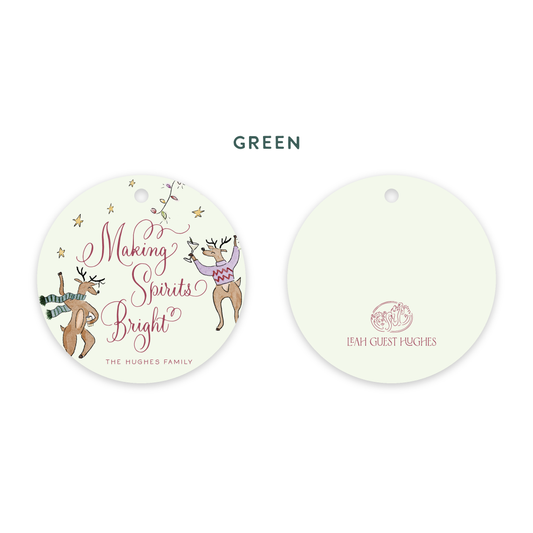 Making Spirits Bright Round Tags