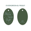 Making Spirits Bright Oval Tags