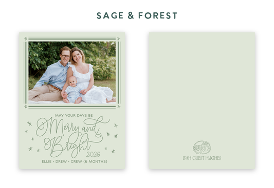 May Your Days Be Merry and Bright Horizontal Photo Card