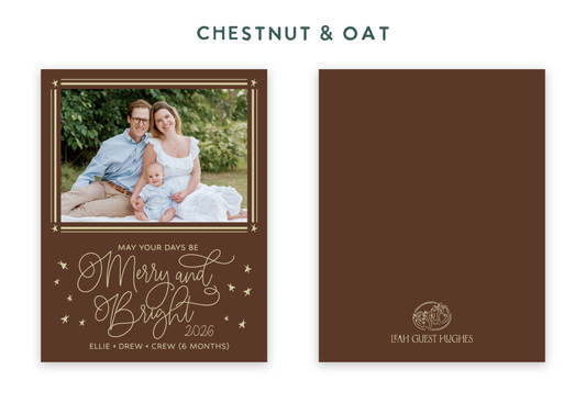 May Your Days Be Merry and Bright Horizontal Photo Card