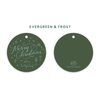Merry Christmas Round Tags