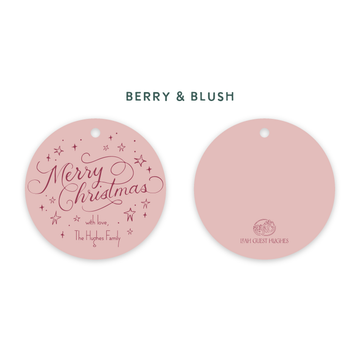 Merry Christmas Round Tags