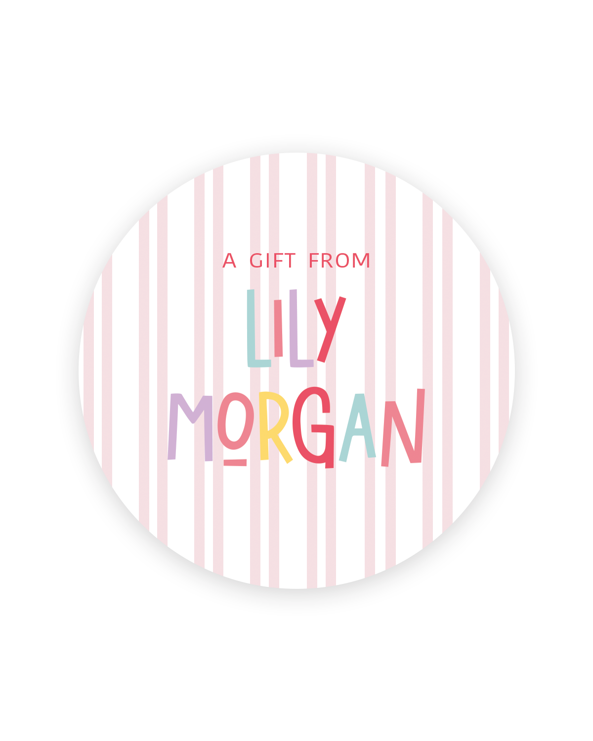 Pink Colorful Gift Stickers