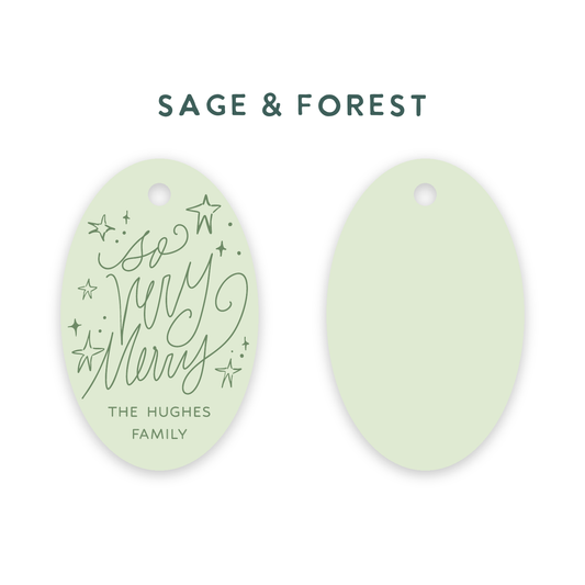 So Very Merry Oval Tags