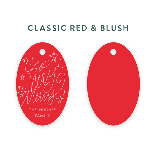 So Very Merry Oval Tags