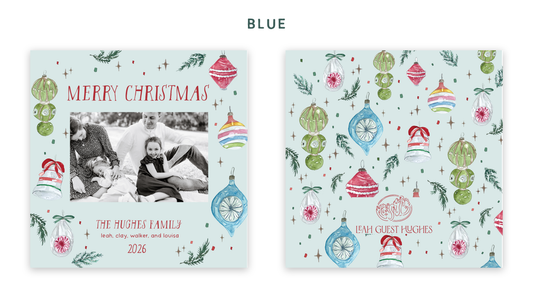 Vintage Ornaments Square Card