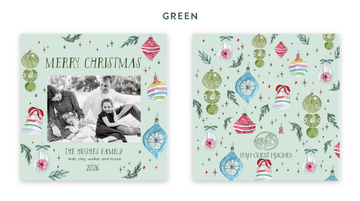 Vintage Ornaments Square Card