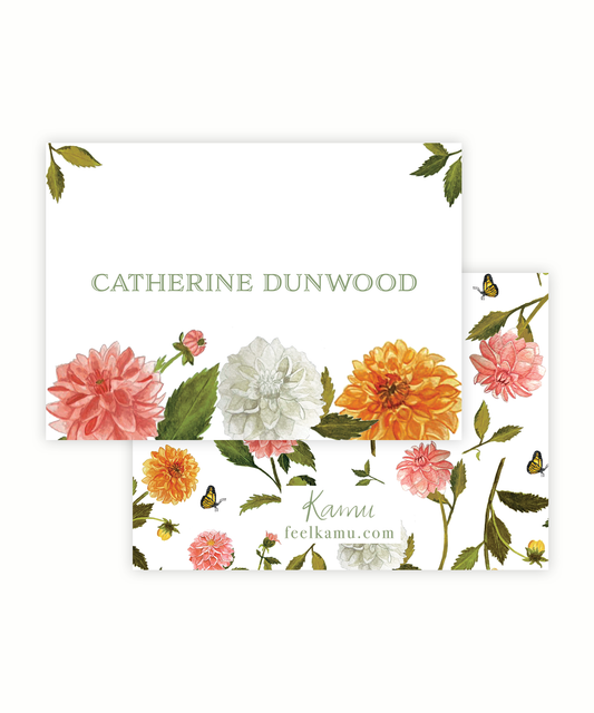 Dahlias Calling Card
