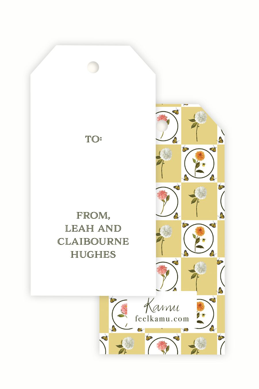 Grid Dahlias Gift Tags