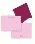 Pink Scalloped Stationery