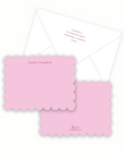 Pink Scalloped Stationery