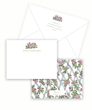 Rose Lattice Stationery